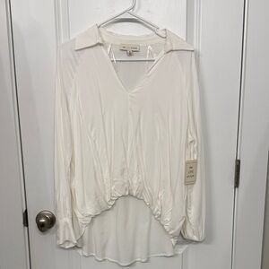 The Line by K Cream V-Neck Blouse